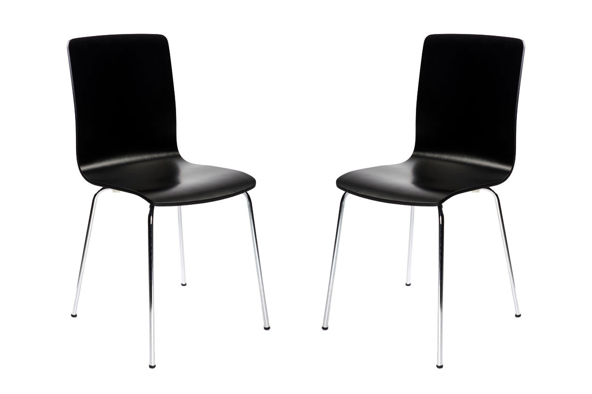 Gruppo di 2 sedie design colore nero NELLY