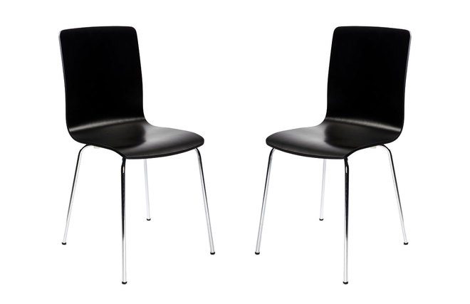 Gruppo di 2 sedie design colore nero NELLY