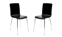 Gruppo di 2 sedie design colore nero NELLY