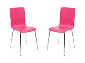 Gruppo di 2 sedie design colore rosa NELLY