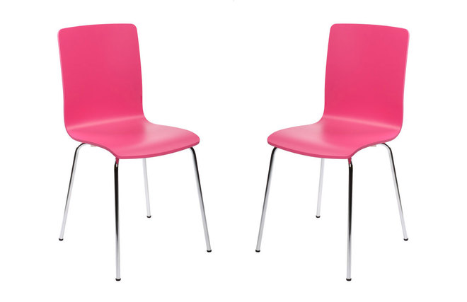 Gruppo di 2 sedie design colore rosa NELLY