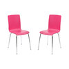 Gruppo di 2 sedie design colore rosa NELLY