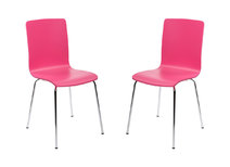 Gruppo di 2 sedie design colore rosa NELLY