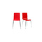 Gruppo di 2 sedie design colore rosso NELLY
