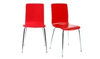 Gruppo di 2 sedie design colore rosso NELLY