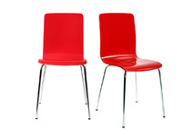 Gruppo di 2 sedie design colore rosso NELLY