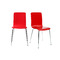 Gruppo di 2 sedie design colore rosso NELLY