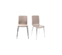 Gruppo di 2 sedie design colore talpa NELLY