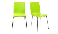 Gruppo di 2 sedie design colore verde mela NELLY
