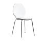 Gruppo di 2 sedie design da cucina bianche/nere AVA