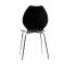 Gruppo di 2 sedie design da cucina bianche/nere AVA