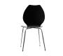 Gruppo di 2 sedie design da cucina bianche/nere AVA