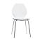 Gruppo di 2 sedie design da cucina bianche/nere AVA