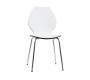 Gruppo di 2 sedie design da cucina bianche/nere AVA