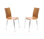  Gruppo di 2 sedie design da cucina colore naturale ELLA