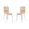 Gruppo di 2 sedie design da cucina colore naturale TARA