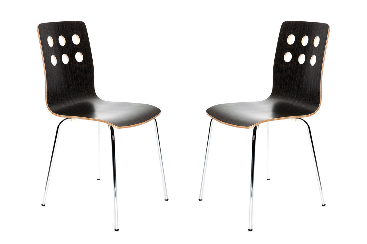  Gruppo di 2 sedie design da cucina colore weng&eacute;TARA