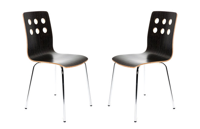  Gruppo di 2 sedie design da cucina colore weng&eacute;TARA