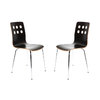  Gruppo di 2 sedie design da cucina colore weng&eacute;TARA