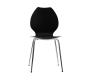 Gruppo di 2 sedie design da cucina nere/bianche AVA