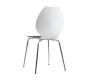 Gruppo di 2 sedie design da cucina nere/bianche AVA