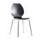 Gruppo di 2 sedie design da cucina nere/bianche AVA