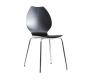Gruppo di 2 sedie design da cucina nere/bianche AVA