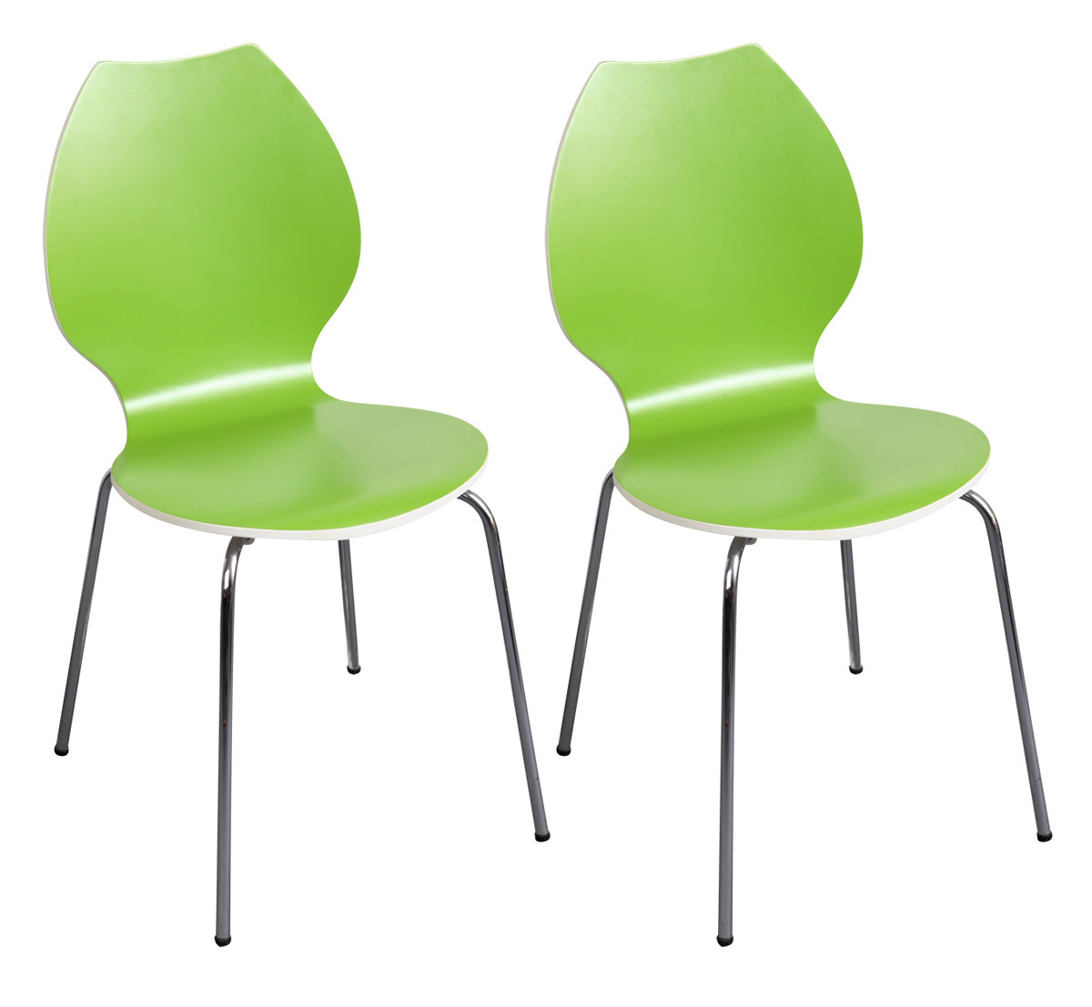 Gruppo di 2 sedie design da cucina verdi AVA