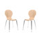 Gruppo di 2 sedie design in legno naturale  NEW ABIGAIL