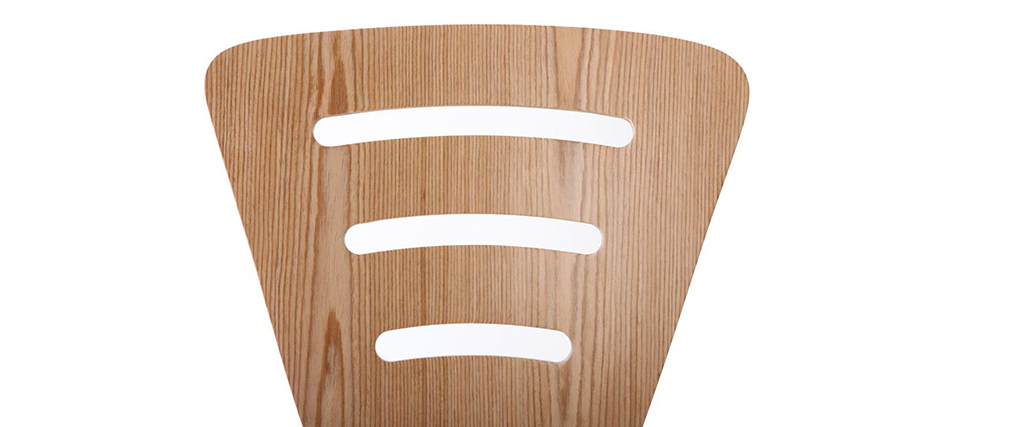   Gruppo di 2 sedie design in legno naturale scuro LENA