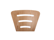   Gruppo di 2 sedie design in legno naturale scuro LENA