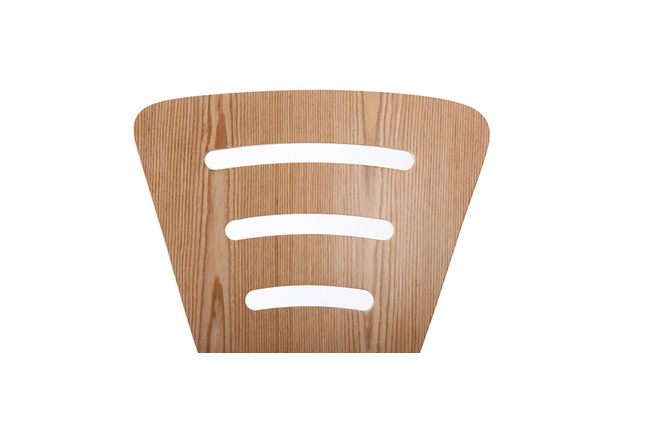   Gruppo di 2 sedie design in legno naturale scuro LENA