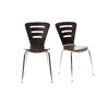   Gruppo di 2 sedie design in legno nero LENA