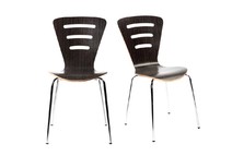   Gruppo di 2 sedie design in legno nero LENA