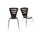   Gruppo di 2 sedie design in legno nero LENA