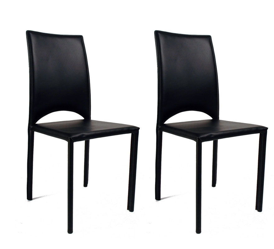 Gruppo di 2 sedie design Milano nere