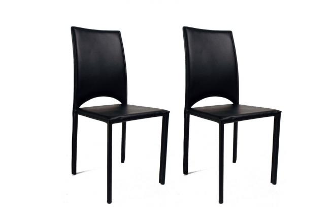 Gruppo di 2 sedie design Milano nere