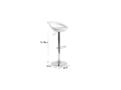 Gruppo di 2 sgabelli comet rivestimento pvc bianco