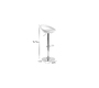Gruppo di 2 sgabelli comet rivestimento pvc bianco
