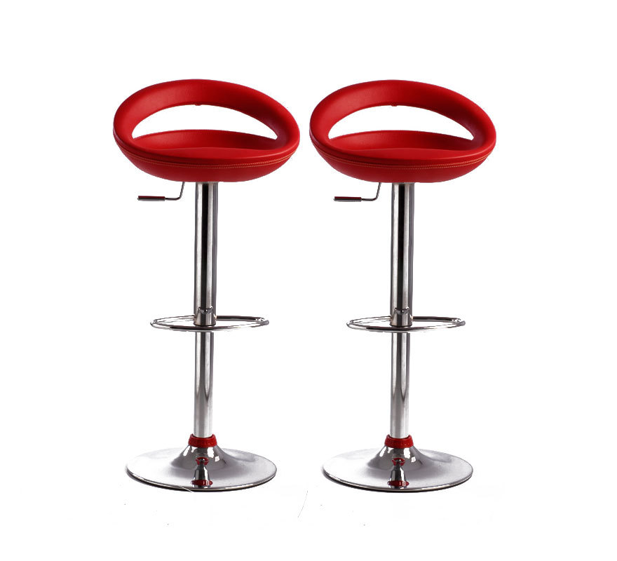 Gruppo di 2 sgabelli comet rivestimento pvc rosso