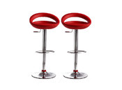 Gruppo di 2 sgabelli comet rivestimento pvc rosso