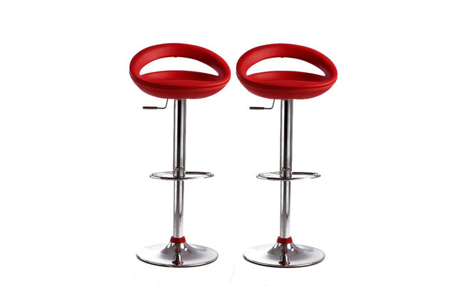 Gruppo di 2 sgabelli comet rivestimento pvc rosso