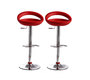 Gruppo di 2 sgabelli comet rivestimento pvc rosso