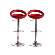 Gruppo di 2 sgabelli comet rivestimento pvc rosso image pub1