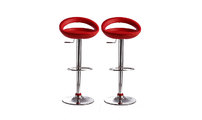 Gruppo di 2 sgabelli comet rivestimento pvc rosso