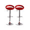Gruppo di 2 sgabelli comet rivestimento pvc rosso
