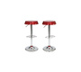 Gruppo di 2 sgabelli da bar/ cucina regolabili NEW CAPSULE � colore vinaccia