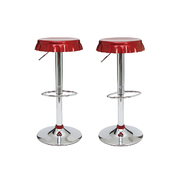 Gruppo di 2 sgabelli da bar/ cucina regolabili NEW CAPSULE � colore vinaccia image pub1