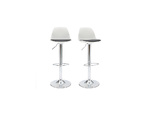Gruppo di 2 sgabelli da bar design colore bianco e nero STEEVY