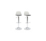 Gruppo di 2 sgabelli da bar design colore bianco e nero STEEVY
